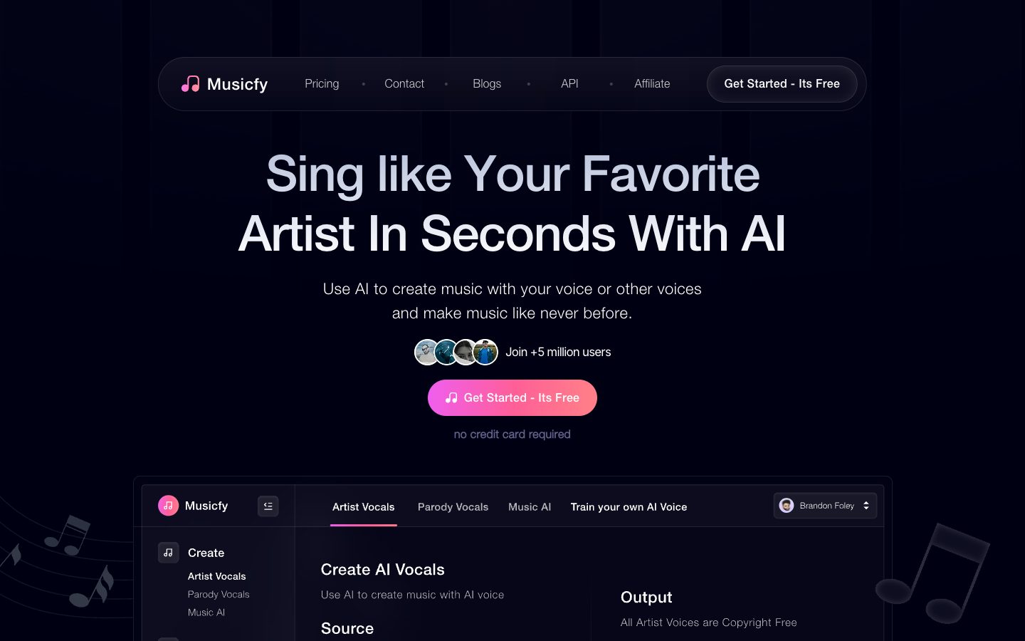 Musicfy preview